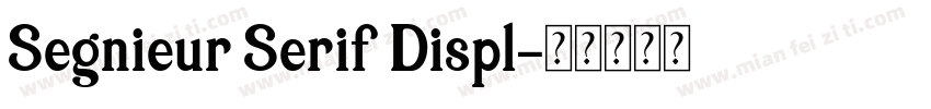 Segnieur Serif Displ字体转换